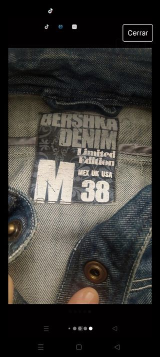 Cazadora vaquera Bershka chico talla M 38