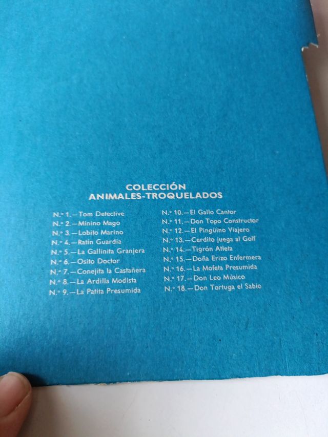 Cuentos Troquelados animales años 80