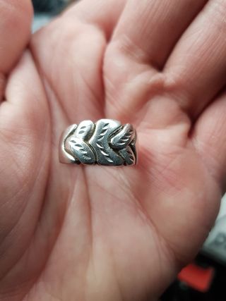 Muy antiguo anillo plata y oro Mexico,artesano