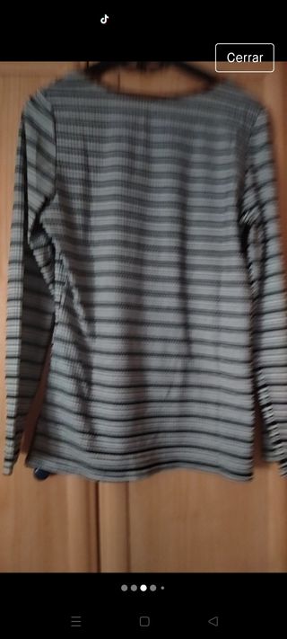 Jersey rayas blanco y negro talla L/XL 