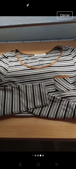 Jersey rayas blanco y negro talla L/XL 
