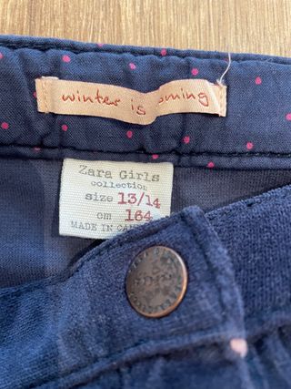 Falda azul marino Zara T.13 nueva