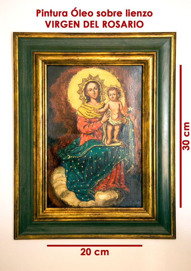 Cuadro pintura Virgen del Rosario