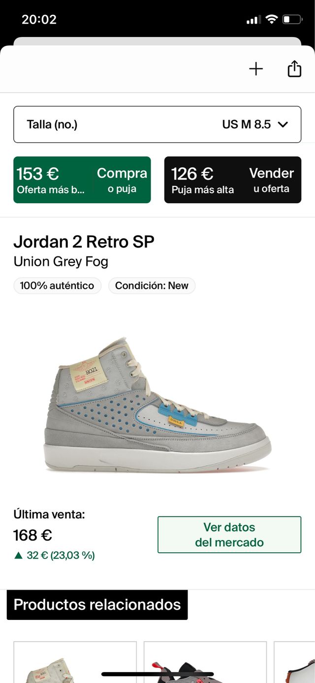 Nike Jordan 2 Retro Union grey frog