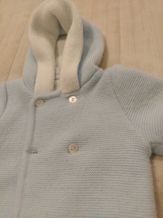 Chaqueta y polaina bebé de punto