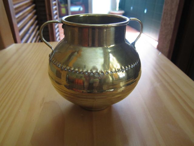 ANFORA COBRE DORADO AÑOS 50