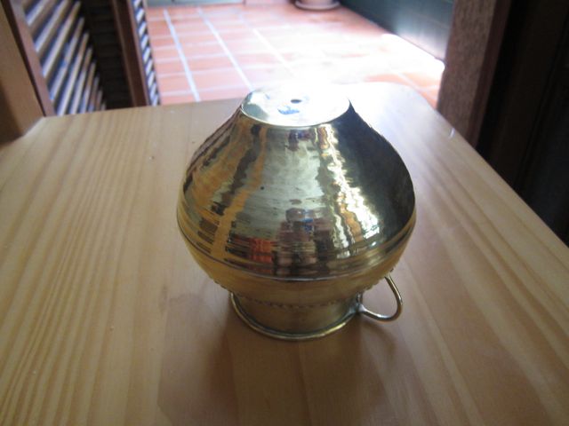 ANFORA COBRE DORADO AÑOS 50