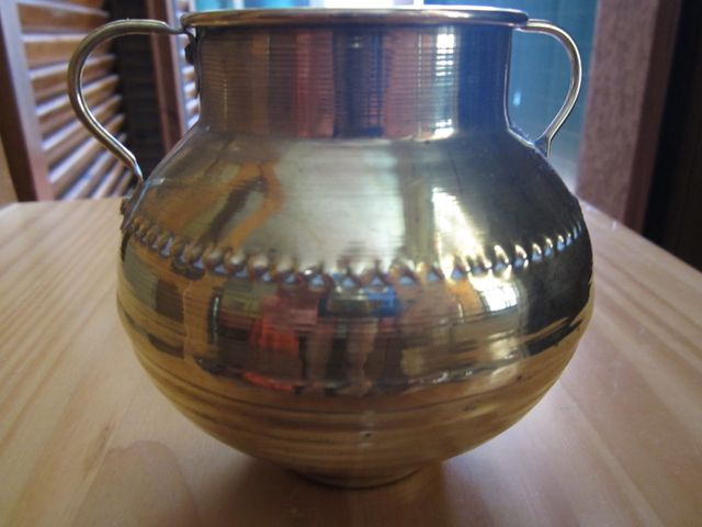 ANFORA COBRE DORADO AÑOS 50