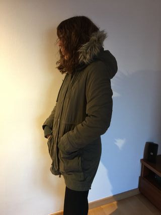 Parka militar con capucha y forro desmontable