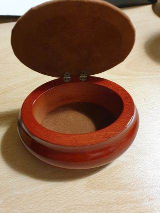 portagioie in legno e argento