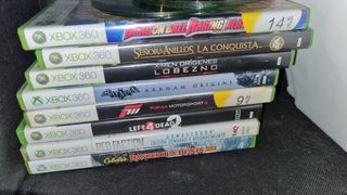 videoconsola xbox con accesorios y juegos 