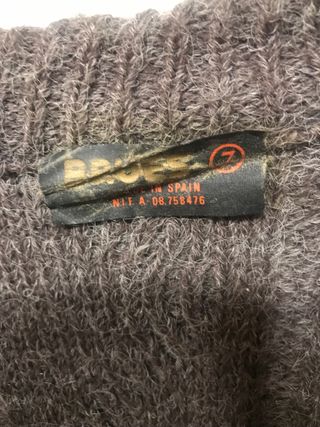 Chaqueta de lana con trozos terciopelo 