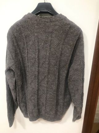 Chaqueta de lana con trozos terciopelo 