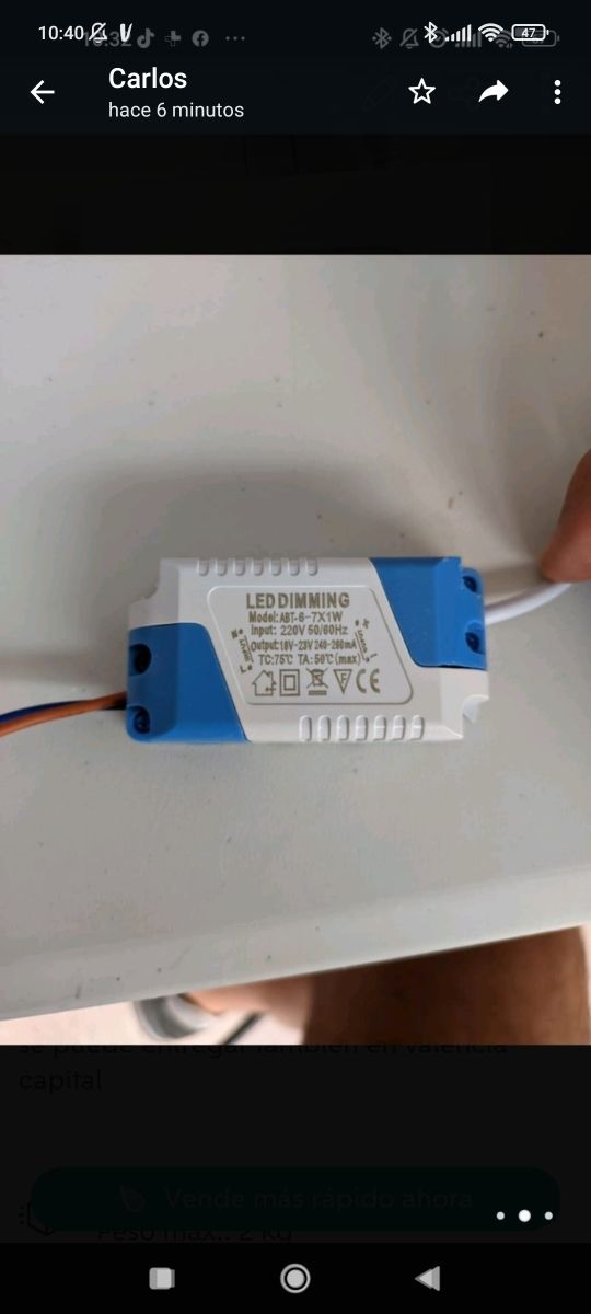 20 focos 6w regulables, color blanco.Lyz cálida