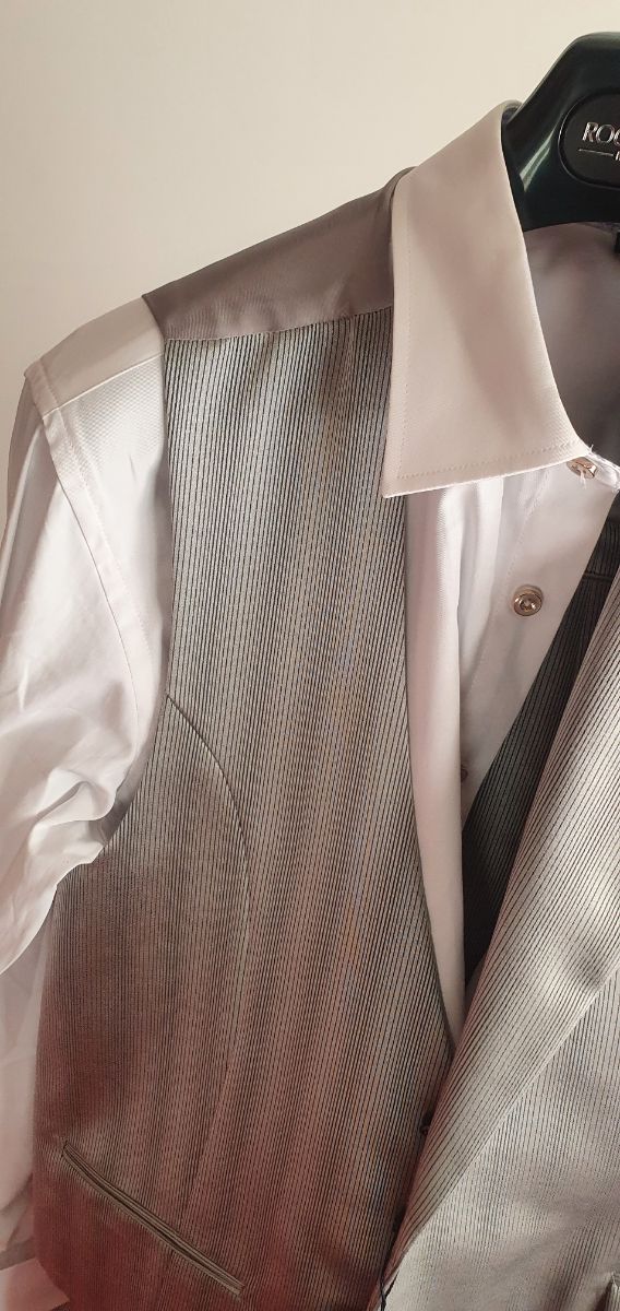 Abito da cerimonia Gessato Grigio Rocky Moles