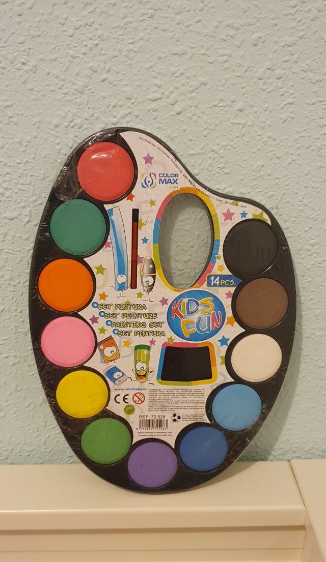 Paleta de pintor acuarelas