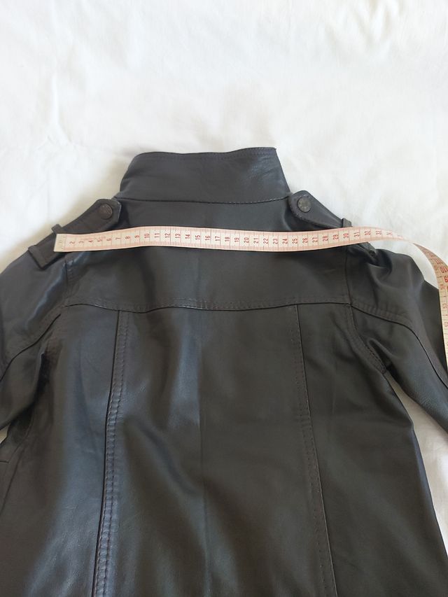 Cazadora de auténtica piel, marrón