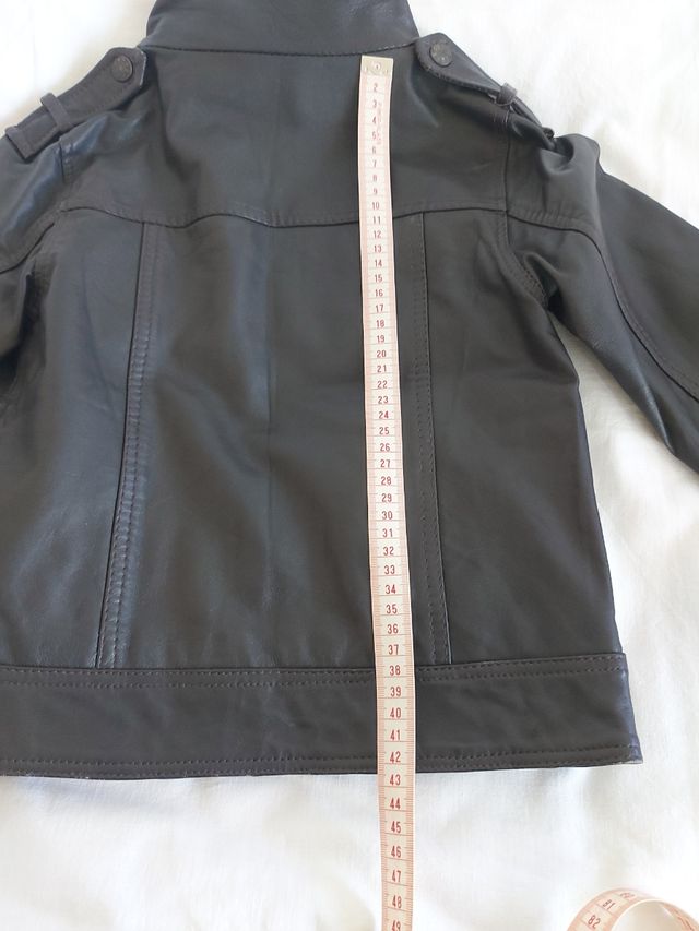 Cazadora de auténtica piel, marrón