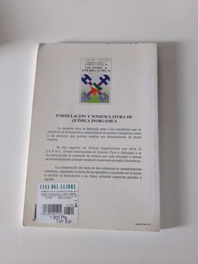 Formulación y Nomenclatura de Química Inorgánica