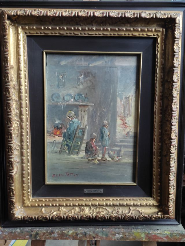 quadro olio firmato Mario Fattori