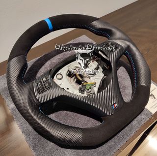 Volante BMW e82 e87 e90 e92 alcantara anillo azul