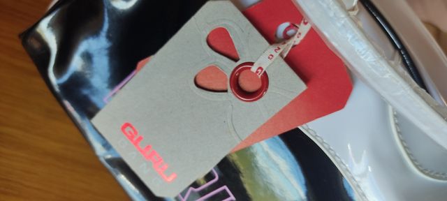 Borsa bauletto bianca e nera Guru Gang