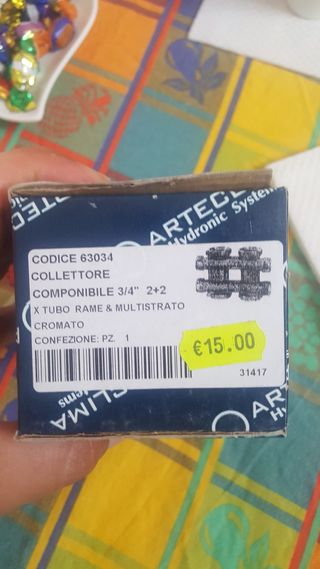 Collettore componibile 3/4" 2+2 