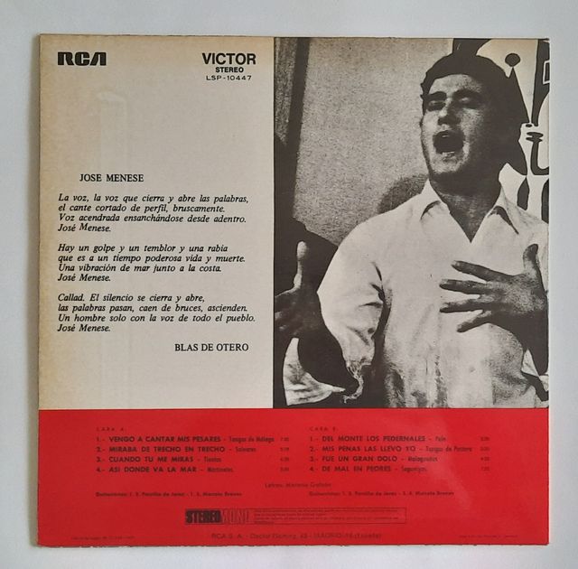 Lote 2 vinilos flamenco José Menese,Sabicas