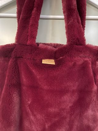 Bolso granate de terciopelo. Marca Nins