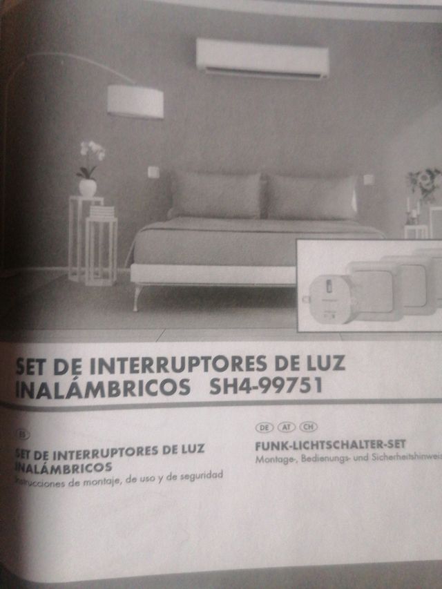 Set de interruptores de luz inalambricos SH4-99751