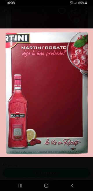 CARTEL DE CHAPA ANTIGUO MARTINI