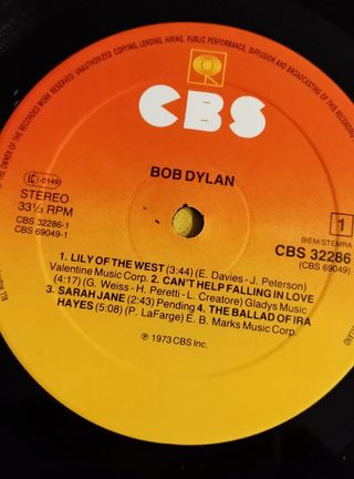 Bob Dylan - Originale CBS anno 1973