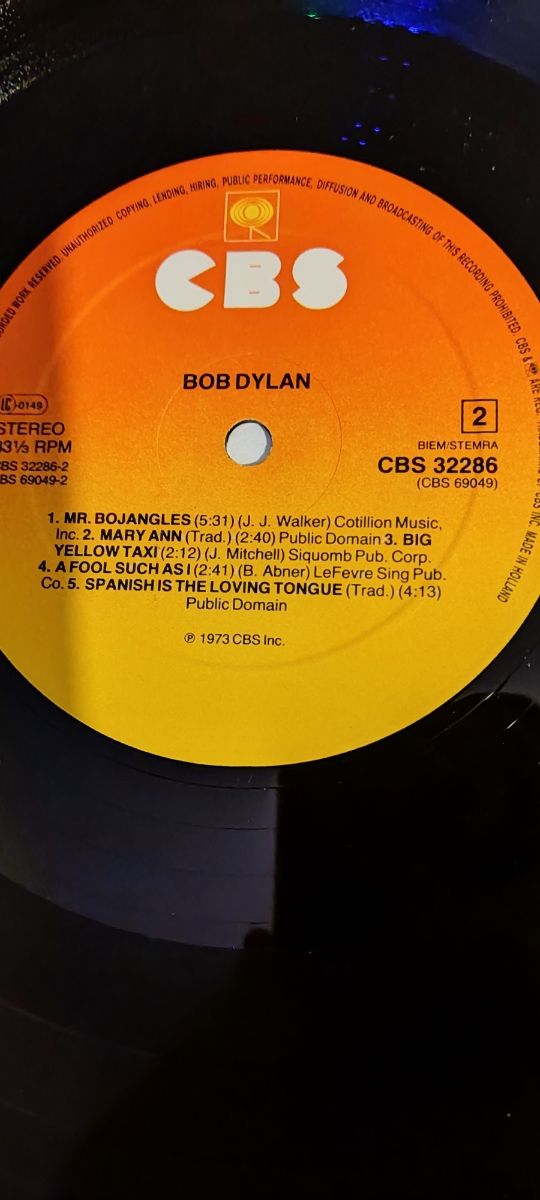 Bob Dylan - Originale CBS anno 1973