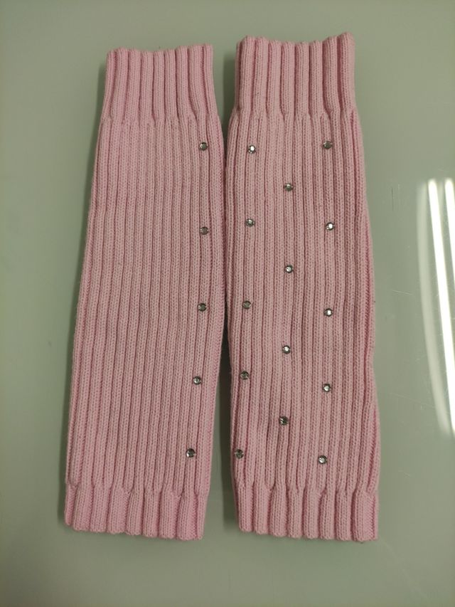 scaldamuscoli rosa con strass