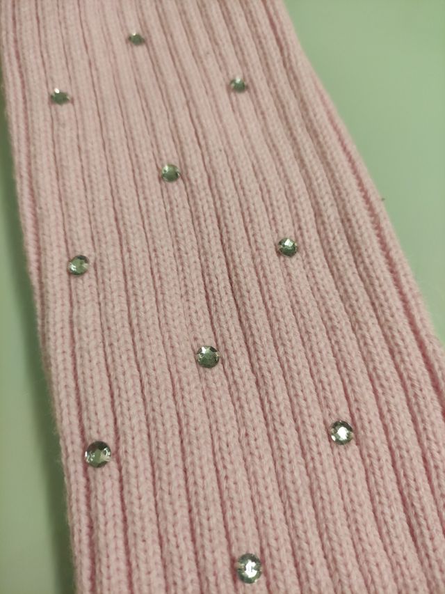 scaldamuscoli rosa con strass
