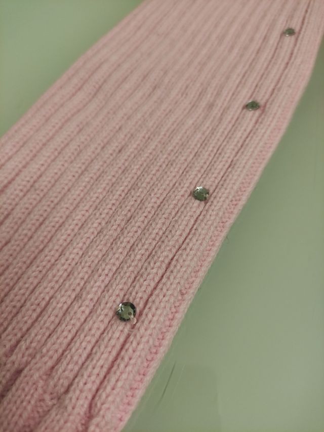 scaldamuscoli rosa con strass