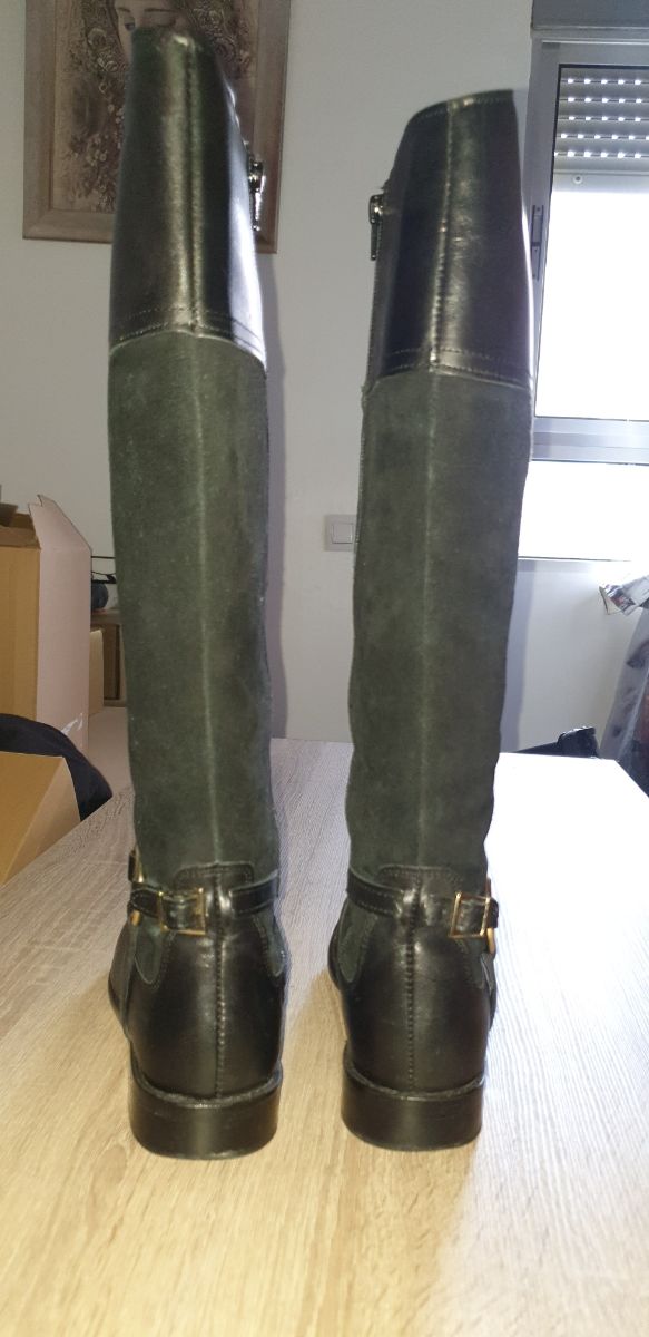 bota tipo montar de piel