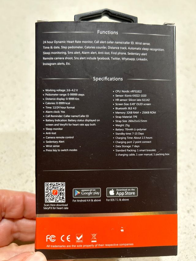 Fitbit nero - per sistema Apple e Android