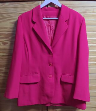 Chaqueta de traje roja Tallas grandes (48)