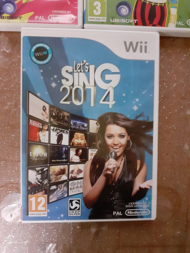 Just dance 3, just dance 2015, let's sing 2014