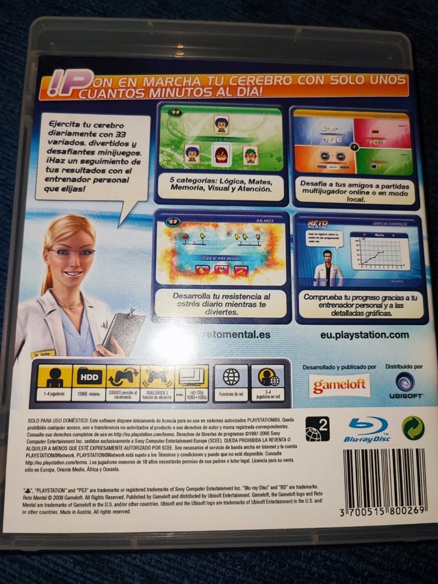 Videojuego reto mental para ps3