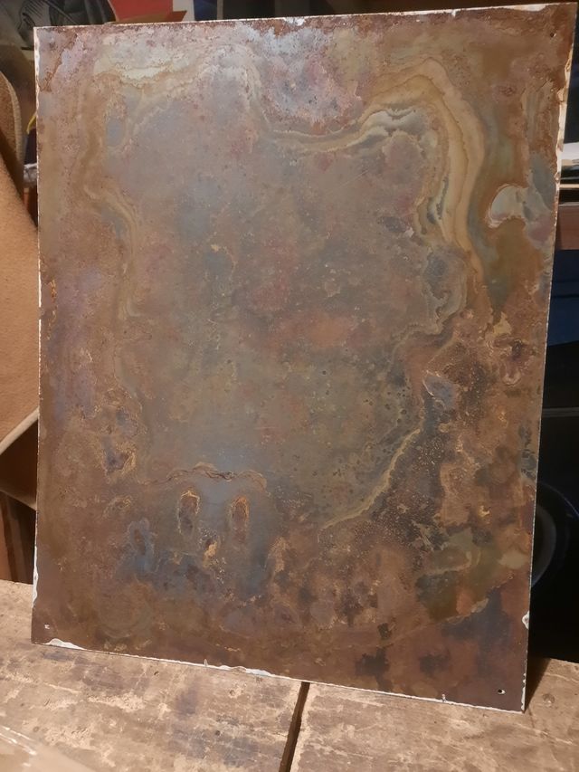 cartel antiguo de la casera