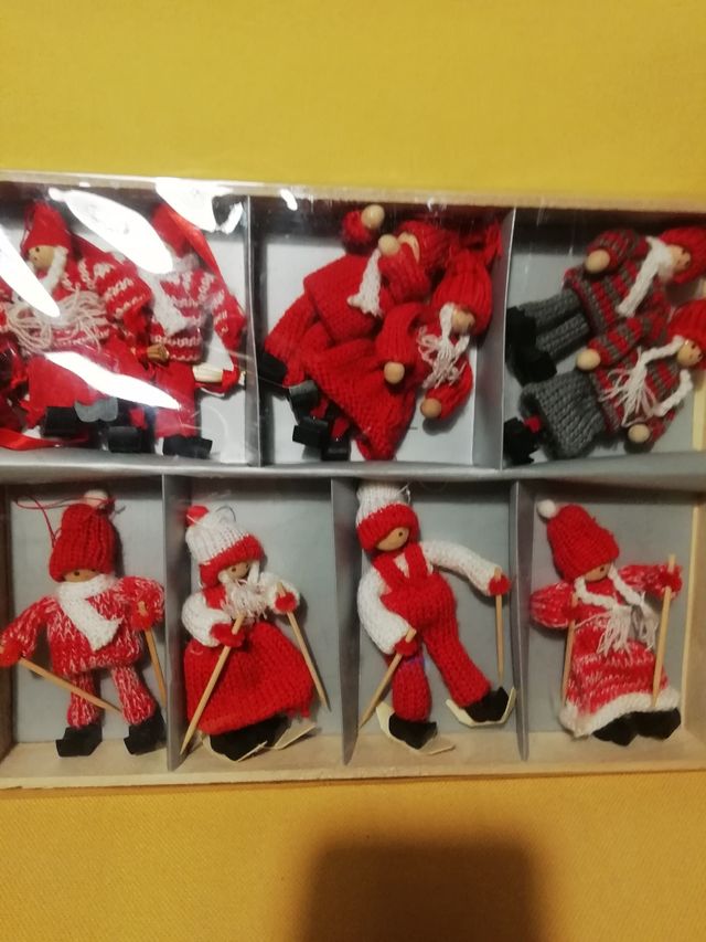 muñecos de lana para adornar en navidad