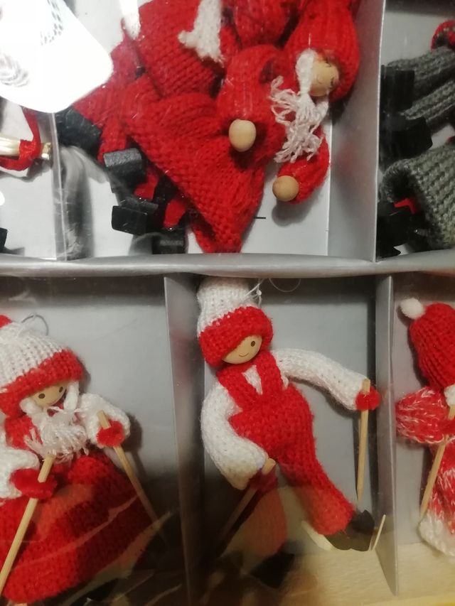 muñecos de lana para adornar en navidad