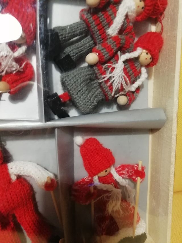 muñecos de lana para adornar en navidad
