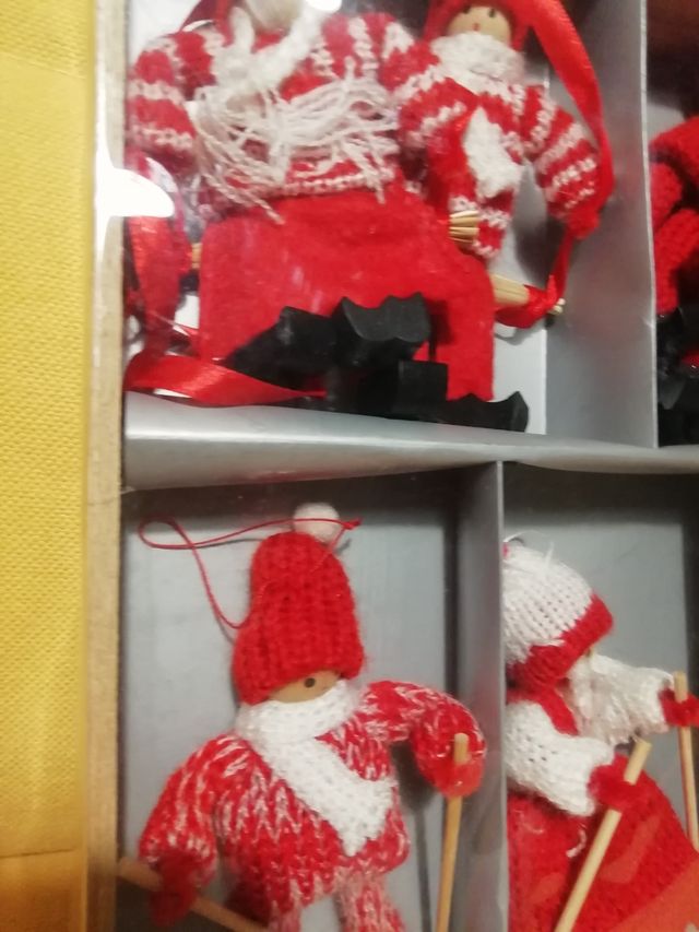 muñecos de lana para adornar en navidad