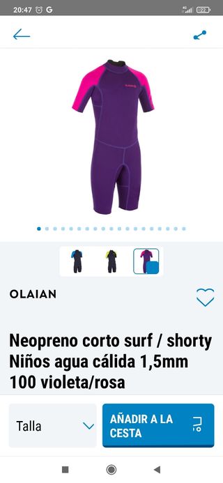 traje neopreno olaian niña