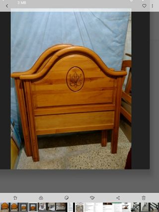Dos cabeceros de madera provenzal