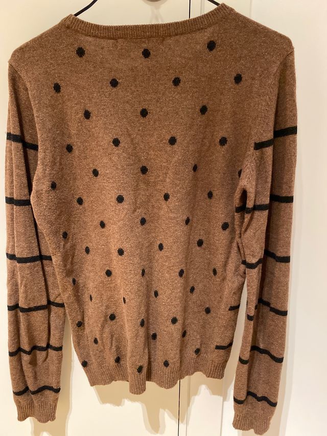 Jersey lana Nice Things marrón y negro talla S