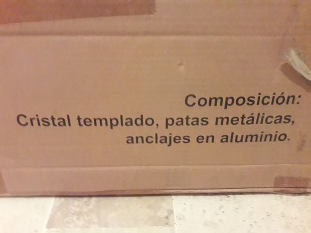 Mesa cristal comedor  cocina 140x 80